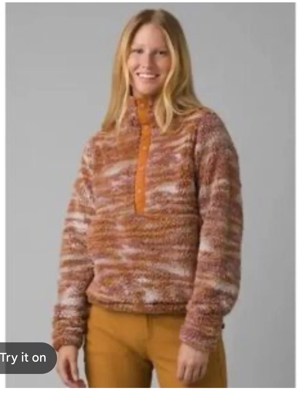 Prana - Polar Escape snap up sweater pullover - Picture 1 of 6